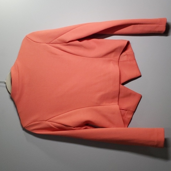 Apt. 9 Blazer Women's Size Xs x-small Coral asymmetrical zipper 100% polyester - Picture 9 of 11
